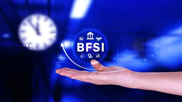 stock image BFSI, Banking Financial Services and Insurance, Digital Transformation in Banking, Financial Services, and Insurance for Enhanced Efficiency and Innovation.