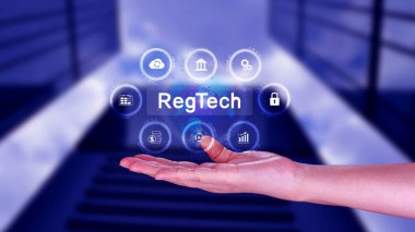 Regtech, Düzenleyici teknoloji konsepti, teknoloji, düzenleyici izleme, raporlama ve uyum yoluyla finans endüstrisiyle düzenleyici süreçlerin yönetimi, makine öğrenme teknolojisi.