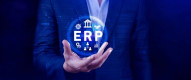 ERP Kavramı, Girişim kaynak planlama kavramı, sanal ekranda ERP sisteminin analizi, iş zekası, HR ve CRM modülleri arasındaki bağlantılar.