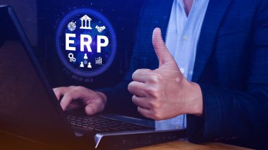 ERP Kavramı, Girişim kaynak planlama kavramı, sanal ekranda ERP sisteminin analizi, iş zekası, HR ve CRM modülleri arasındaki bağlantılar.