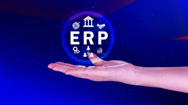 ERP Kavramı, Girişim kaynak planlama kavramı, sanal ekranda ERP sisteminin analizi, iş zekası, HR ve CRM modülleri arasındaki bağlantılar.