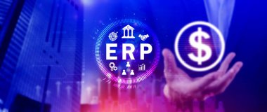 ERP Kavramı, Girişim kaynak planlama kavramı, sanal ekranda ERP sisteminin analizi, iş zekası, HR ve CRM modülleri arasındaki bağlantılar.