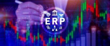 ERP Kavramı, Girişim kaynak planlama kavramı, sanal ekranda ERP sisteminin analizi, iş zekası, HR ve CRM modülleri arasındaki bağlantılar.