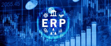 ERP Kavramı, Girişim kaynak planlama kavramı, sanal ekranda ERP sisteminin analizi, iş zekası, HR ve CRM modülleri arasındaki bağlantılar.