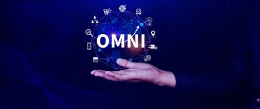 Omni Channel pazarlama kavramı, OMNI CHANNEL pazarlamanın dijital temsili, e-ticaret, dağıtım, sosyal medya pazarlaması, analitik, müşteri ilişkileri.