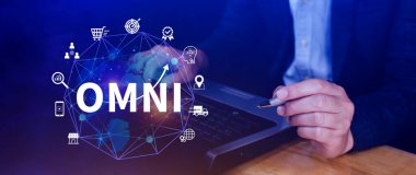 Omni Channel pazarlama kavramı, OMNI CHANNEL pazarlamanın dijital temsili, e-ticaret, dağıtım, sosyal medya pazarlaması, analitik, müşteri ilişkileri.