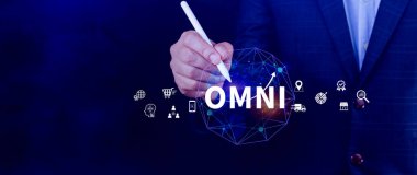 Omni Channel pazarlama kavramı, OMNI CHANNEL pazarlamanın dijital temsili, e-ticaret, dağıtım, sosyal medya pazarlaması, analitik, müşteri ilişkileri.