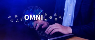Omni Channel pazarlama kavramı, OMNI CHANNEL pazarlamanın dijital temsili, e-ticaret, dağıtım, sosyal medya pazarlaması, analitik, müşteri ilişkileri.