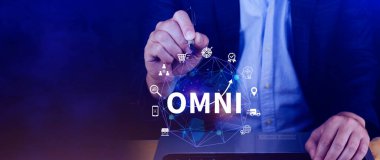 Omni Channel pazarlama kavramı, OMNI CHANNEL pazarlamanın dijital temsili, e-ticaret, dağıtım, sosyal medya pazarlaması, analitik, müşteri ilişkileri.