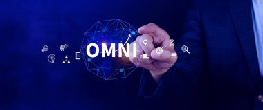 Omni Channel pazarlama kavramı, OMNI CHANNEL pazarlamanın dijital temsili, e-ticaret, dağıtım, sosyal medya pazarlaması, analitik, müşteri ilişkileri.