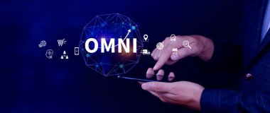 Omni Channel pazarlama kavramı, OMNI CHANNEL pazarlamanın dijital temsili, e-ticaret, dağıtım, sosyal medya pazarlaması, analitik, müşteri ilişkileri.