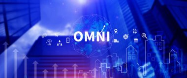 Omni Channel pazarlama kavramı, OMNI CHANNEL pazarlamanın dijital temsili, e-ticaret, dağıtım, sosyal medya pazarlaması, analitik, müşteri ilişkileri.