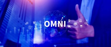 Omni Channel pazarlama kavramı, OMNI CHANNEL pazarlamanın dijital temsili, e-ticaret, dağıtım, sosyal medya pazarlaması, analitik, müşteri ilişkileri.