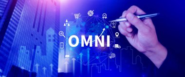 Omni Channel pazarlama kavramı, OMNI CHANNEL pazarlamanın dijital temsili, e-ticaret, dağıtım, sosyal medya pazarlaması, analitik, müşteri ilişkileri.