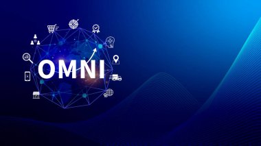Omni Channel pazarlama kavramı, OMNI CHANNEL pazarlamanın dijital temsili, e-ticaret, dağıtım, sosyal medya pazarlaması, analitik, müşteri ilişkileri.