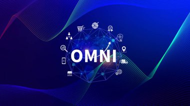 Omni Channel pazarlama kavramı, OMNI CHANNEL pazarlamanın dijital temsili, e-ticaret, dağıtım, sosyal medya pazarlaması, analitik, müşteri ilişkileri.