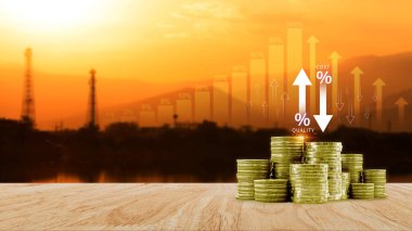 Maliyet ve kalite kontrol kavramı. Verimliliği, verimli işi, etkili riski, maliyet raporunu iyileştirmek için ürün ve hizmetlerin kalite artışı ve maliyet optimizasyonu