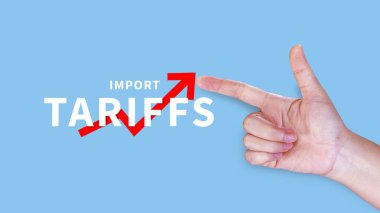 İthalat tarifeleri kavramı artırıyor, ekonomiyi artırmak için hükümet ithalat vergisi, endüstriyel büyüme vergisi, ithalat vergisi artışı, kalkınma için ticaret savaşı politikası