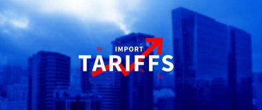 İthalat tarifeleri kavramı artırıyor, ekonomiyi artırmak için hükümet ithalat vergisi, endüstriyel büyüme vergisi, ithalat vergisi artışı, kalkınma için ticaret savaşı politikası