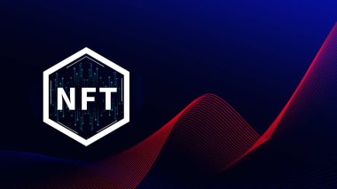 Şifreleme sanatı engelleme teknolojisi konsepti için ödenebilir NFT jetonu yok. NFT 'nin kripto para birimi, dijital varlık, sanat çalışması ve dijital deftere yatırımı veya ticareti