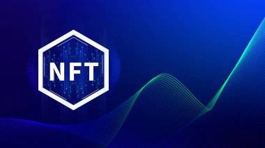 Şifreleme sanatı engelleme teknolojisi konsepti için ödenebilir NFT jetonu yok. NFT 'nin kripto para birimi, dijital varlık, sanat çalışması ve dijital deftere yatırımı veya ticareti