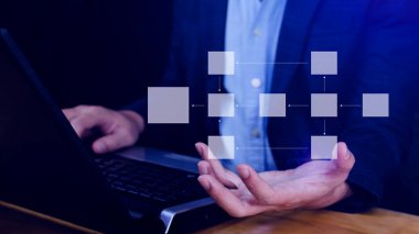 İş süreci ve veri yönetimi organizasyonu, akış şemaları, model çalışma yapısı dijital, zihin haritası veya organizigram, hiyerarşi şeması ile tasarım iş akışı otomasyonu