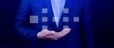 İş süreci ve veri yönetimi organizasyonu, akış şemaları, model çalışma yapısı dijital, zihin haritası veya organizigram, hiyerarşi şeması ile tasarım iş akışı otomasyonu