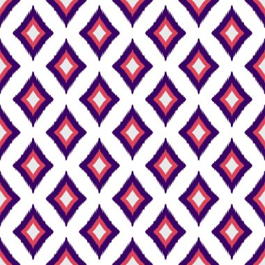 Ikat geometrik folklor süsü, kabile etnik dokusu. Aztek tarzında kusursuz çizgili desen, şekil nakış, İskandinav deseni, Ikat deseni.