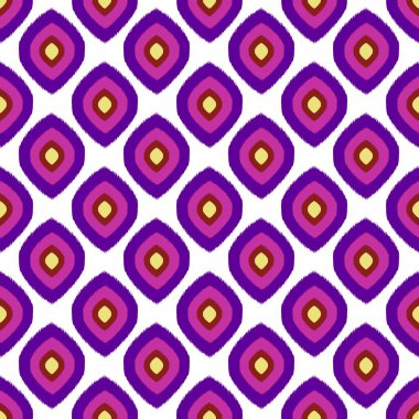 Ikat geometrik folklor süsü, kabile etnik dokusu. Aztek tarzında kusursuz çizgili desen, şekil nakış, İskandinav deseni, Ikat deseni.