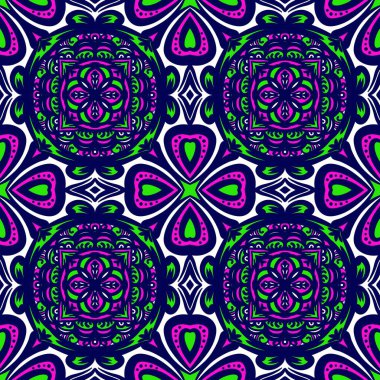 Ikat geometrik folklor süsü, kabile etnik dokusu. Aztek tarzında kusursuz çizgili desen, şekil nakış, İskandinav deseni, Ikat deseni.