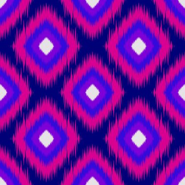 Ikat geometrik folklor süsü. Kabile etnik yapısı. Aztek tarzında kusursuz çizgili desen. Şekil kabile nakışı. Hint, İskandinav, Çingene, Meksikalı, halk modeli..