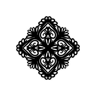 Boyama kitabı için Mandalas. Henna, Mehndi, dövmeler, dekoratif süsler için dekoratif yuvarlak süsler. Doğu deseni, Mandala desenleri. Dokuma tasarımı ögeleri.