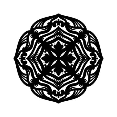 Boyama kitabı için Mandalas. Henna, Mehndi, dövmeler, dekoratif süsler için dekoratif yuvarlak süsler. Doğu deseni, Mandala desenleri. Dokuma tasarımı ögeleri.