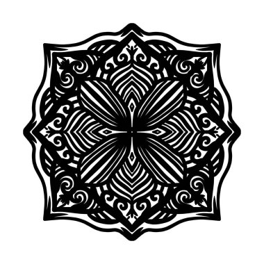 Boyama kitabı için Mandalas. Süslü, yuvarlak süsler. Alışılmadık bir çiçek şekli. Oriental outline desen, illüstrasyon, mandala desenleri. Tasarım elementleri. Boyama kitabı