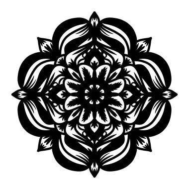 Boyama kitabı için Mandalas. Süslü, yuvarlak süsler. Alışılmadık bir çiçek şekli. Doğu deseni, illüstrasyon, mandala desenleri. Tasarım elementleri. Boyama kitabı