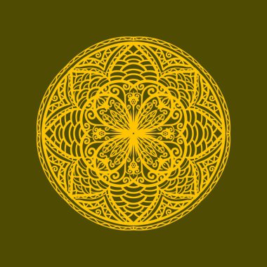 Boyama kitabı için Mandalas. Süslü, yuvarlak süsler. Alışılmadık bir çiçek şekli. Doğu deseni, illüstrasyon, mandala desenleri. Tasarım elementleri. Boyama kitabı sayfası