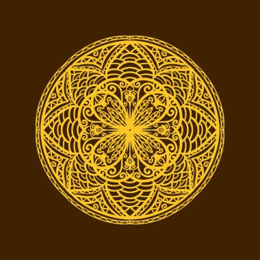 Boyama kitabı için Mandalas. Süslü, yuvarlak süsler. Alışılmadık bir çiçek şekli. Doğu deseni, illüstrasyon, mandala desenleri. Tasarım elementleri. Boyama kitabı sayfası