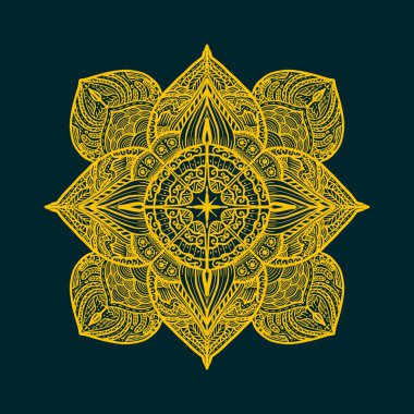 Boyama kitabı için Mandalas. Süslü, yuvarlak süsler. Alışılmadık bir çiçek şekli. Doğu deseni, illüstrasyon, mandala desenleri. Tasarım elementleri. Boyama kitabı sayfası