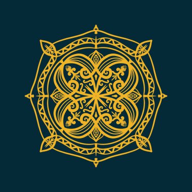 Boyama kitabı için Mandalas. Süslü, yuvarlak süsler. Alışılmadık bir çiçek şekli. Doğu deseni, illüstrasyon, mandala desenleri. Tasarım elementleri. Boyama kitabı sayfası