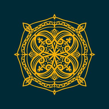 Boyama kitabı için Mandalas. Süslü, yuvarlak süsler. Alışılmadık bir çiçek şekli. Doğu deseni, illüstrasyon, mandala desenleri. Tasarım elementleri. Boyama kitabı sayfası