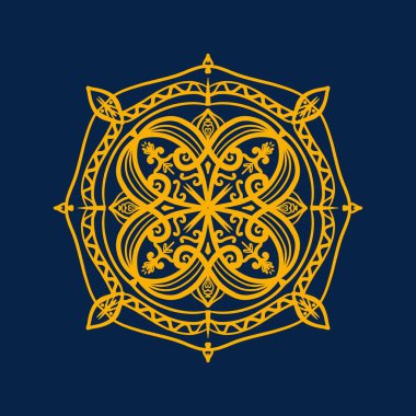 Boyama kitabı için Mandalas. Süslü, yuvarlak süsler. Alışılmadık bir çiçek şekli. Doğu deseni, illüstrasyon, mandala desenleri. Tasarım elementleri. Boyama kitabı sayfası