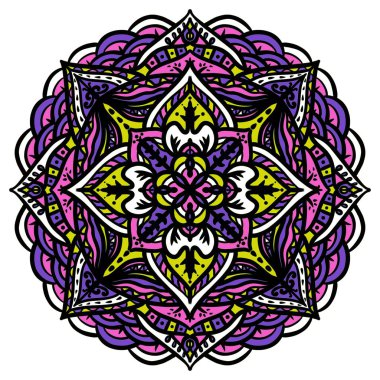 Boyama kitabı için Mandalas. Dekoratif yuvarlak süsler. Doğu deseni, illüstrasyon, mandala desenleri. Tasarım elementleri. Boyama kitabı sayfası