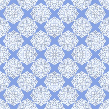 Retro geometrik desen tekrarlanıyor. Kumaş izi. Damask tarzı, kusursuz arkaplan, mozaik süs, klasik tarz. Kumaşlardaki parmak izleri için tasarım