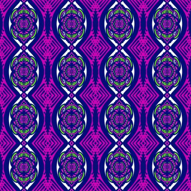 Kusursuz geometrik folklor süsü, kabile etnik dokusu. Aztek tarzında kusursuz çizgili desen, şekil nakış, İskandinav deseni, Ikat deseni.