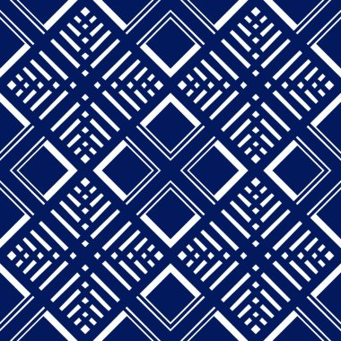 Kusursuz geometrik folklor süsü, kabile etnik dokusu. Aztek tarzında kusursuz çizgili desen, şekil nakış, İskandinav deseni, Ikat deseni.