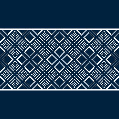 Kusursuz geometrik folklor süsü, kabile etnik dokusu. Aztek tarzında kusursuz çizgili desen, şekil nakış, İskandinav deseni, Ikat deseni.