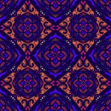 Kusursuz geometrik folklor süsü, kabile etnik dokusu. Aztek tarzında kusursuz çizgili desen, şekil nakış, İskandinav deseni, Ikat deseni.