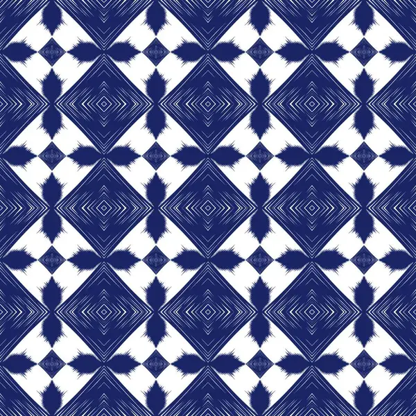 Ikat geometrik folklor süsü, kabile etnik dokusu. Aztek tarzında kusursuz çizgili desen, şekil nakış, İskandinav deseni, Ikat deseni.