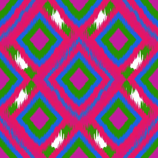 Ikat geometrik folklor süsü. Kabile etnik yapısı. Aztek tarzında kusursuz çizgili desen. Şekil kabile nakışı. Hint, İskandinav, Çingene, Meksikalı, halk modeli..