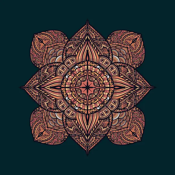 Boyama kitabı için Mandalas. Süslü, yuvarlak süsler. Alışılmadık bir çiçek şekli. Doğu deseni, illüstrasyon, mandala desenleri. Tasarım elementleri. Boyama kitabı sayfası